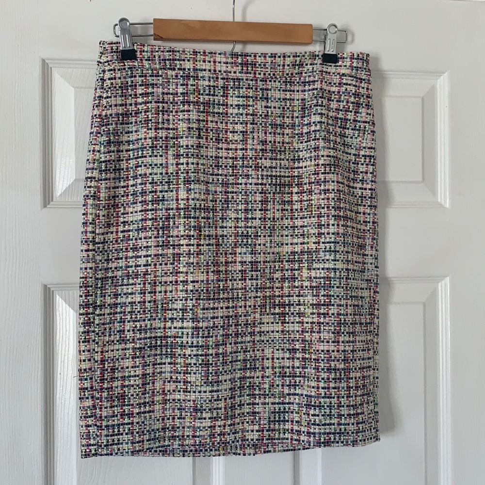 J Crew Tweed Midi Skirt
